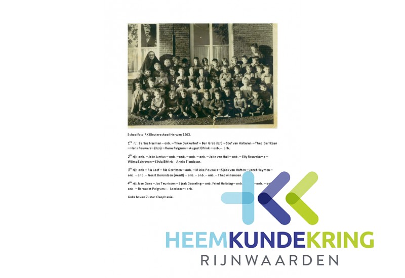 Schoolfoto RK Kleuterschool Herwen 1962